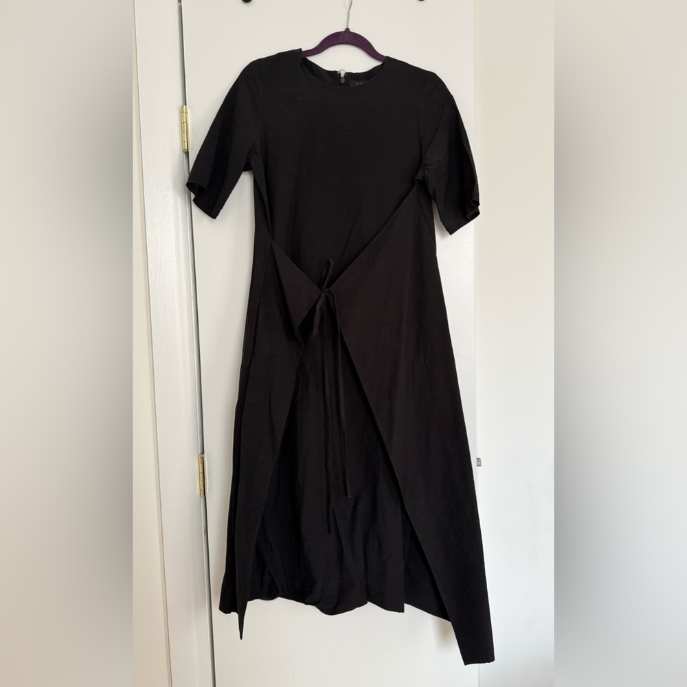 COS black midi dress